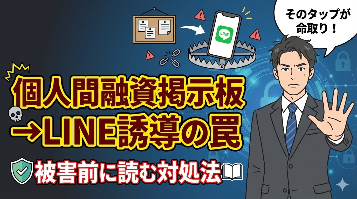個人間融資掲示板→LINE誘導の罠：被害前に読む対処法