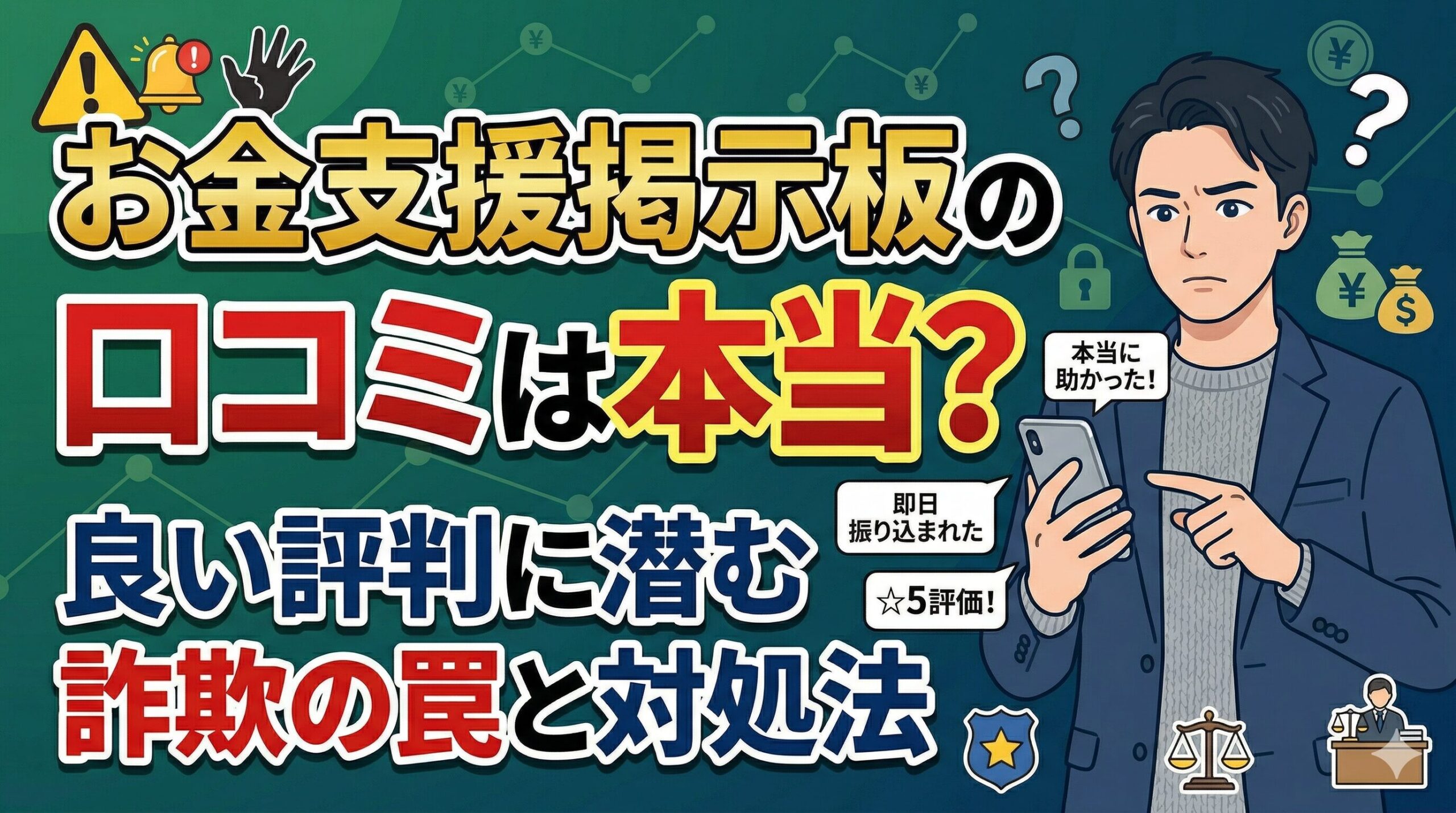 お金支援掲示板の口コミは本当？良い評判に潜む詐欺の罠と対処法