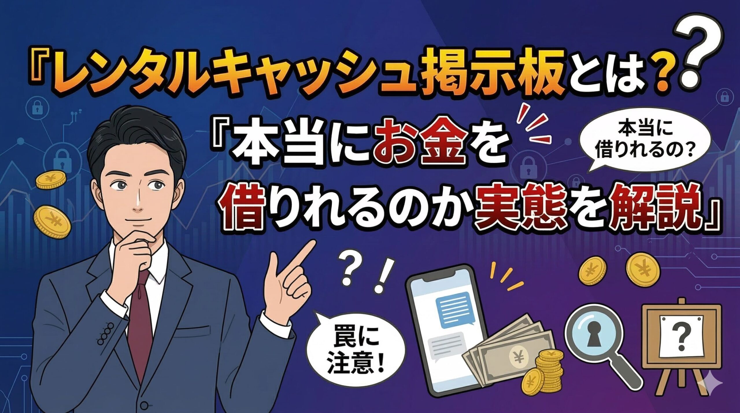 レンタルキャッシュ掲示板とは？本当にお金を借りれるのか実態を解説