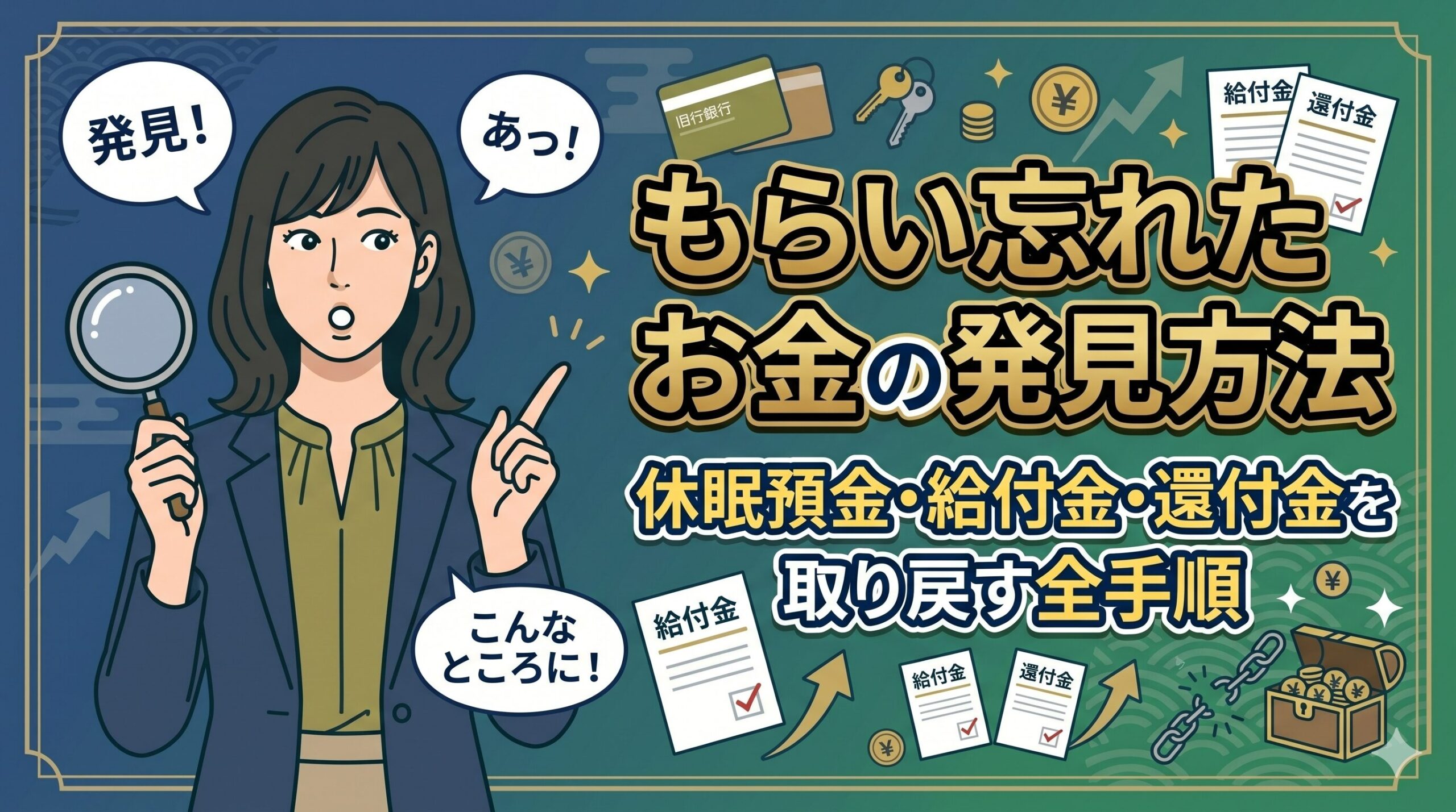 もらい忘れたお金の発見方法｜休眠預金・給付金・還付金を取り戻す全手順