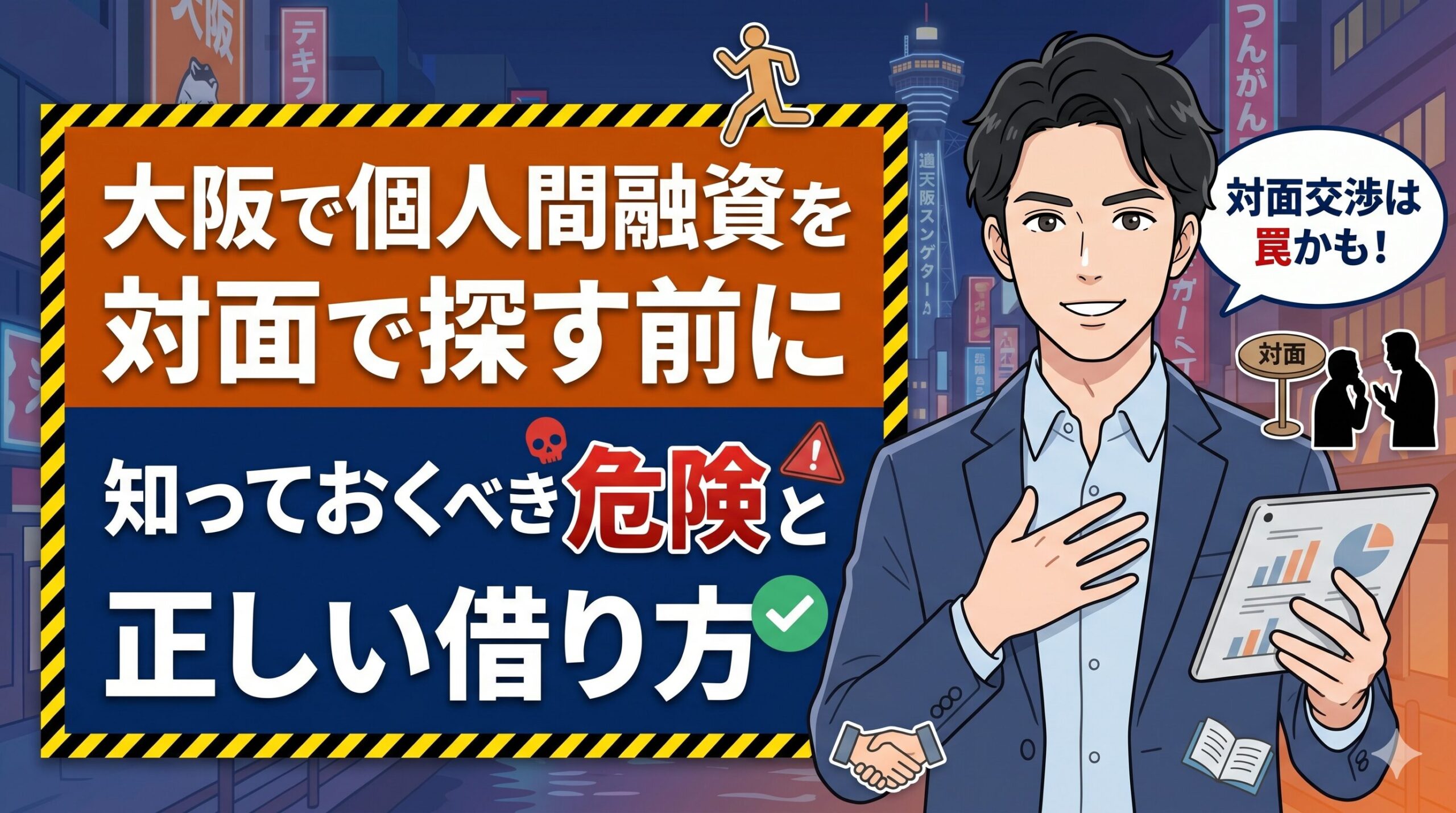 大阪で個人間融資を対面で探す前に知っておくべき危険と正しい借り方