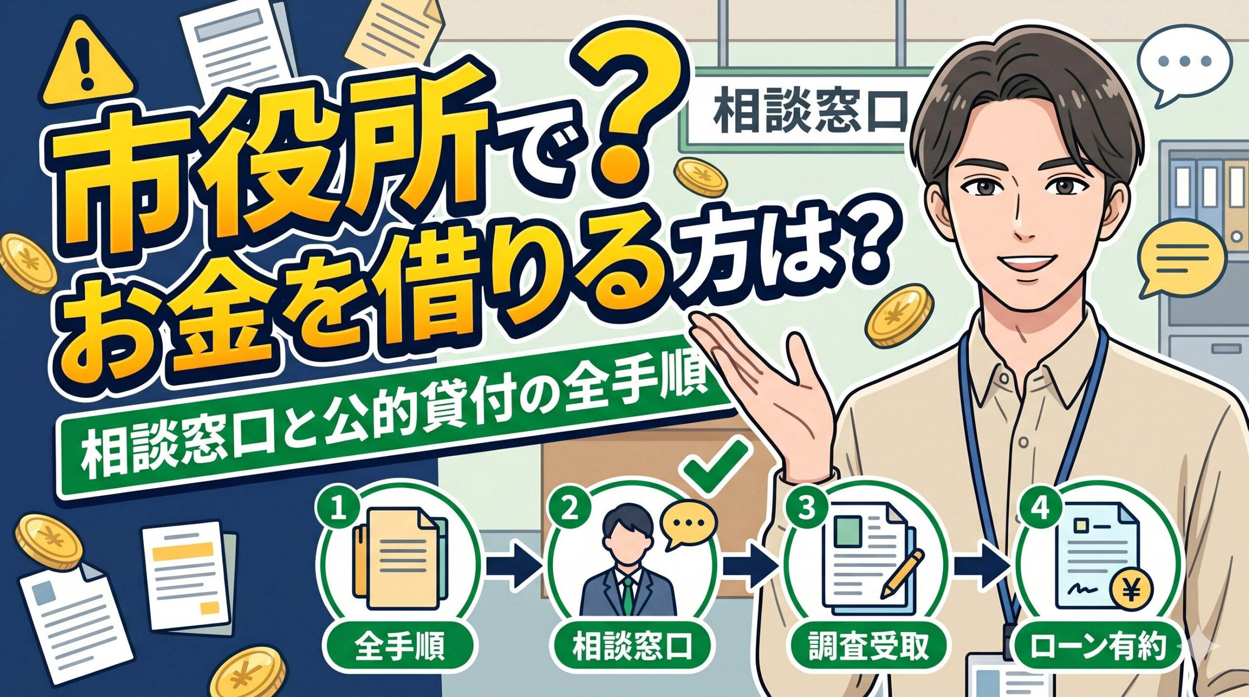 市役所でお金を借りる方法とは？相談窓口と公的貸付の全手順