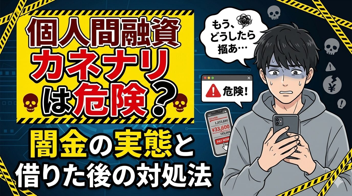 個人間融資カネナリは危険？闇金の実態と借りた後の対処法
