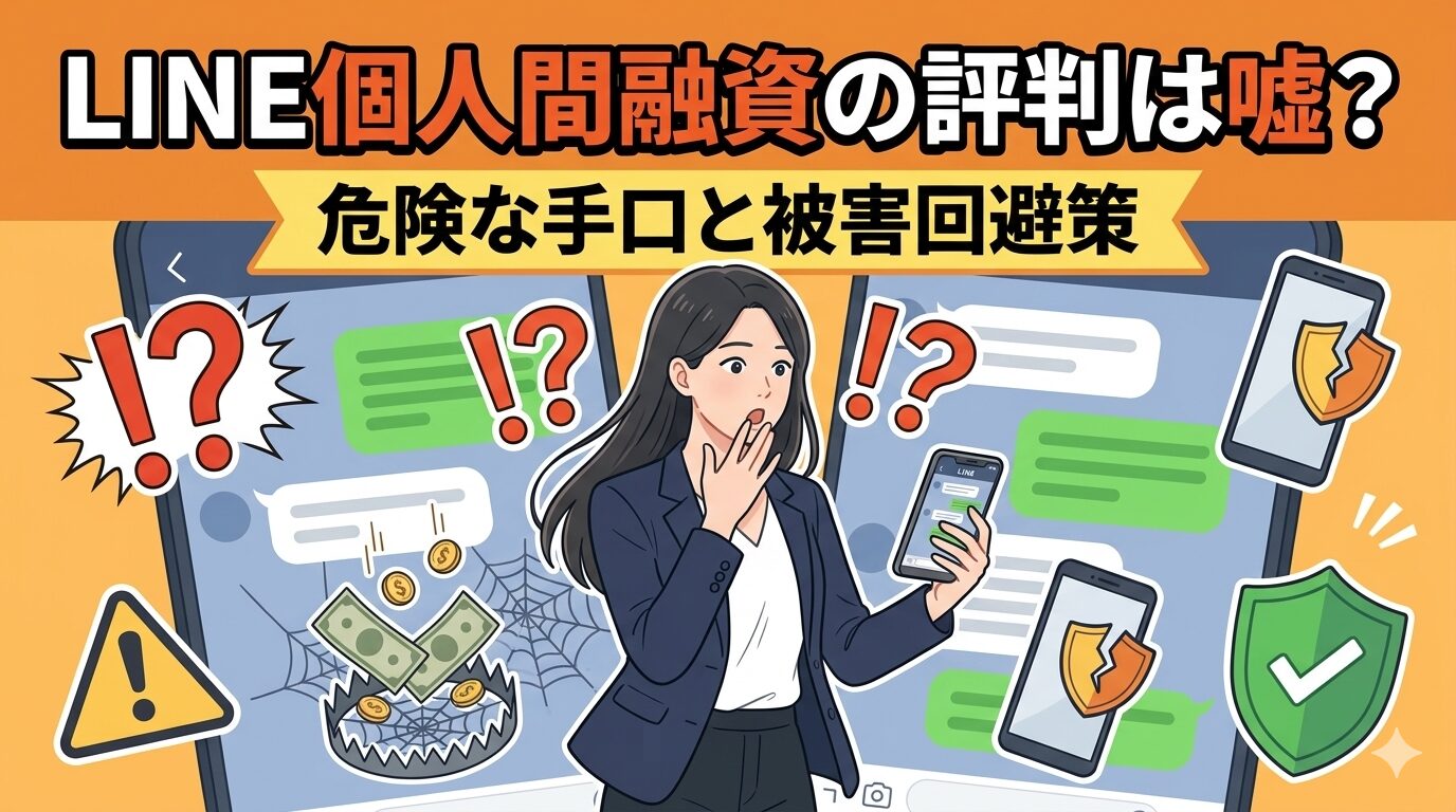 LINE個人間融資の評判は嘘？危険な手口と被害回避策