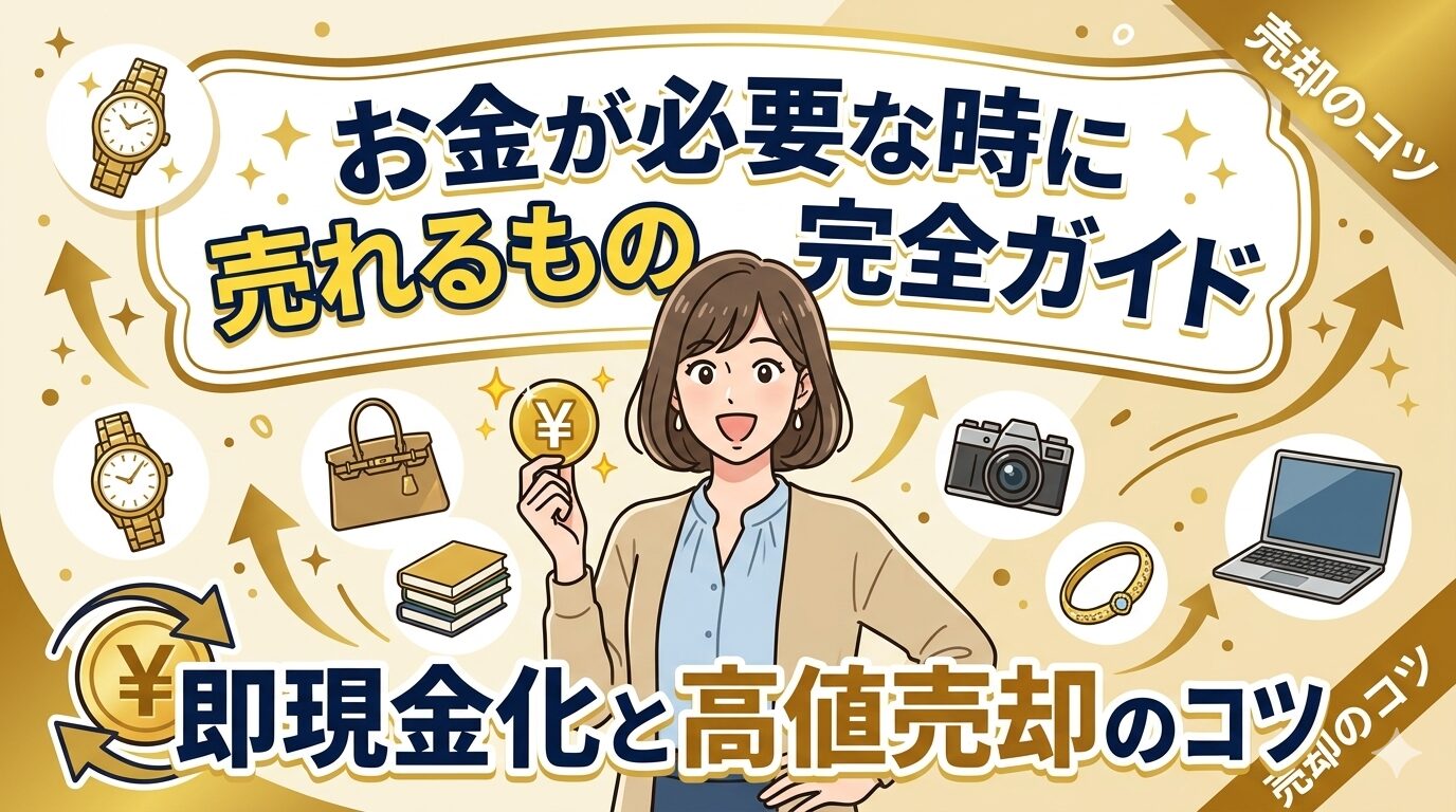 お金が必要な時に売れるもの完全ガイド｜即現金化と高値売却のコツ