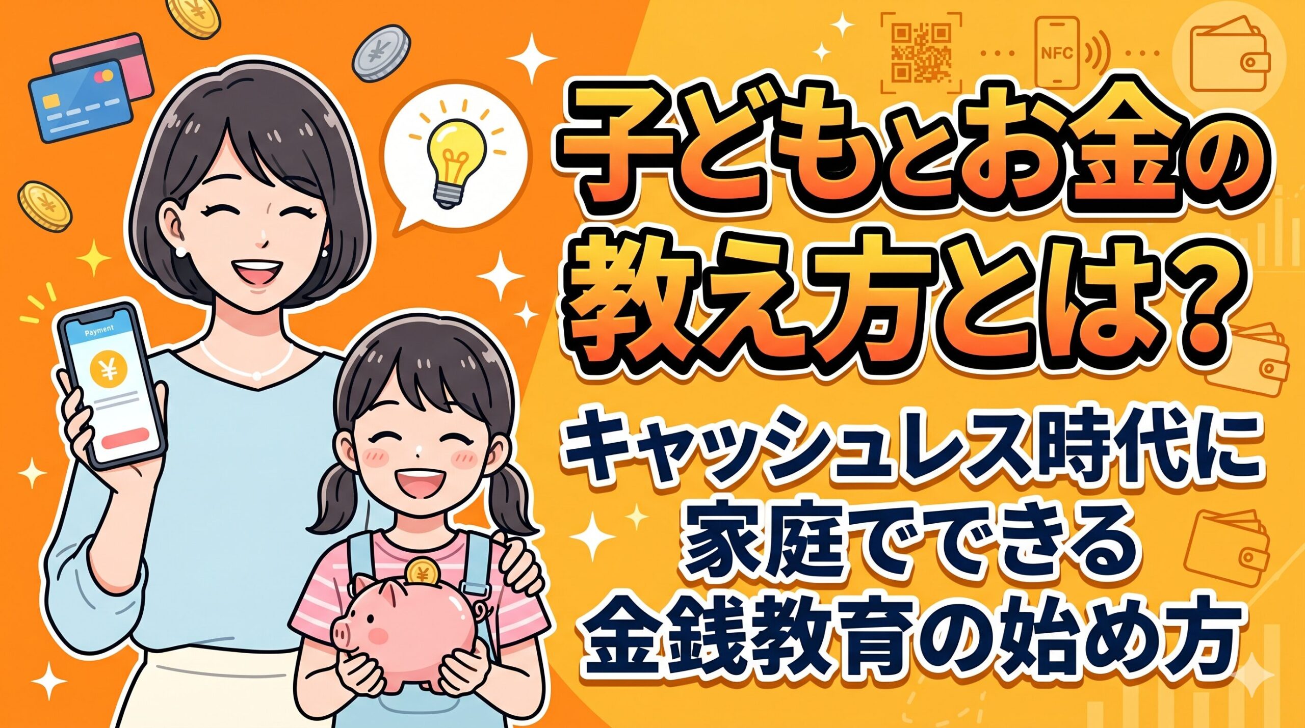 子どもとお金の教え方とは？キャッシュレス時代に家庭でできる金銭教育の始め方