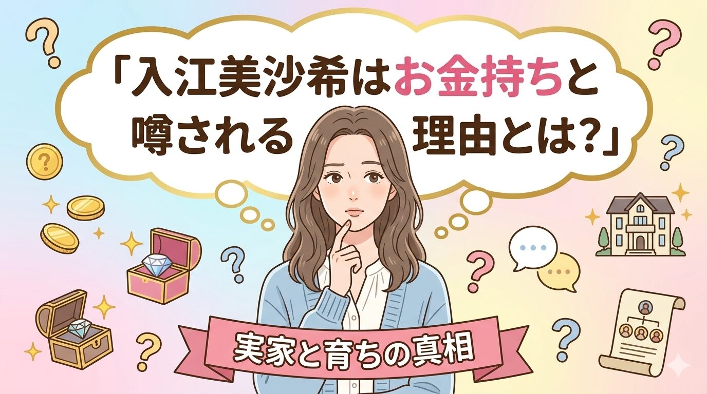 入江美沙希はお金持ちと噂される理由とは？実家と育ちの真相