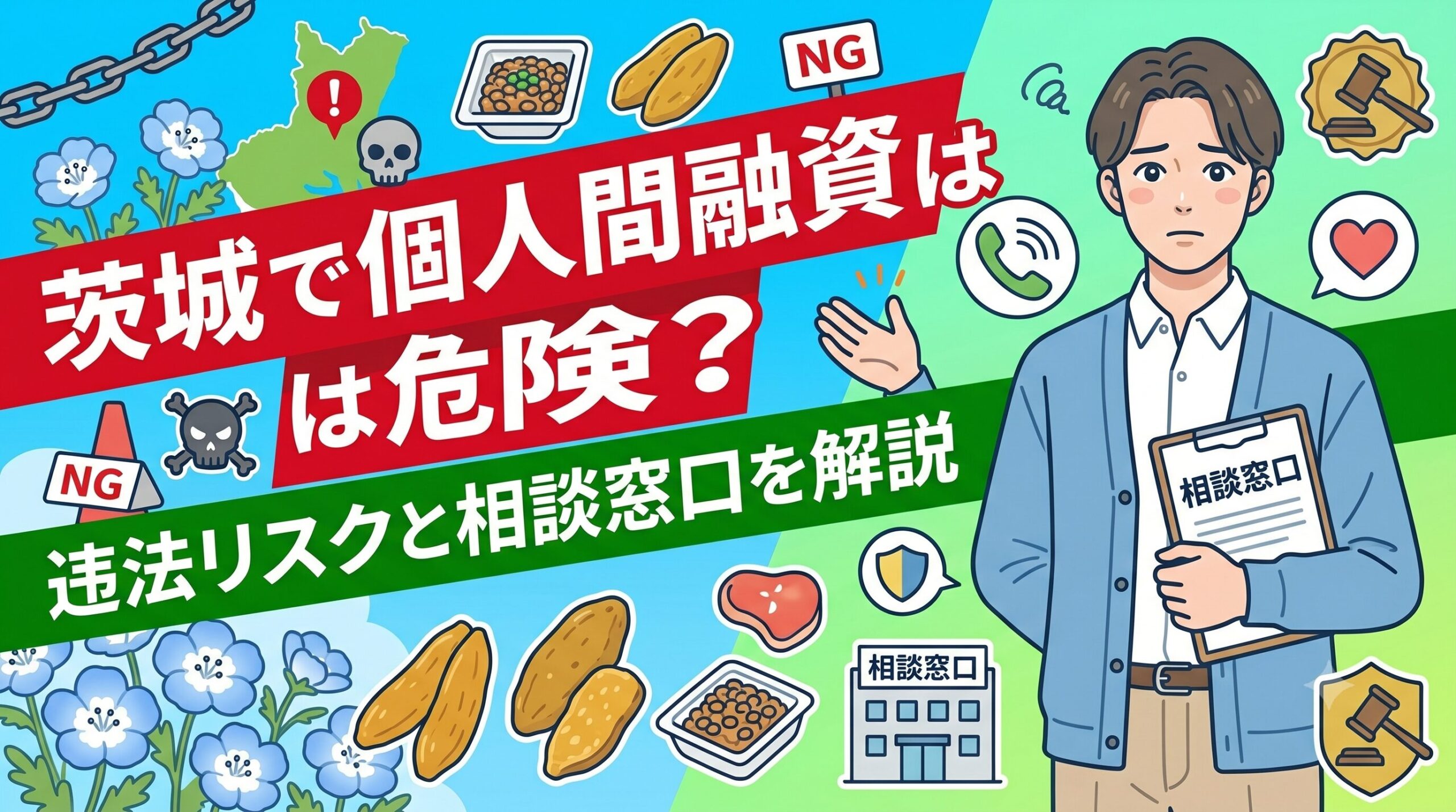 茨城で個人間融資は危険？違法リスクと相談窓口を解説