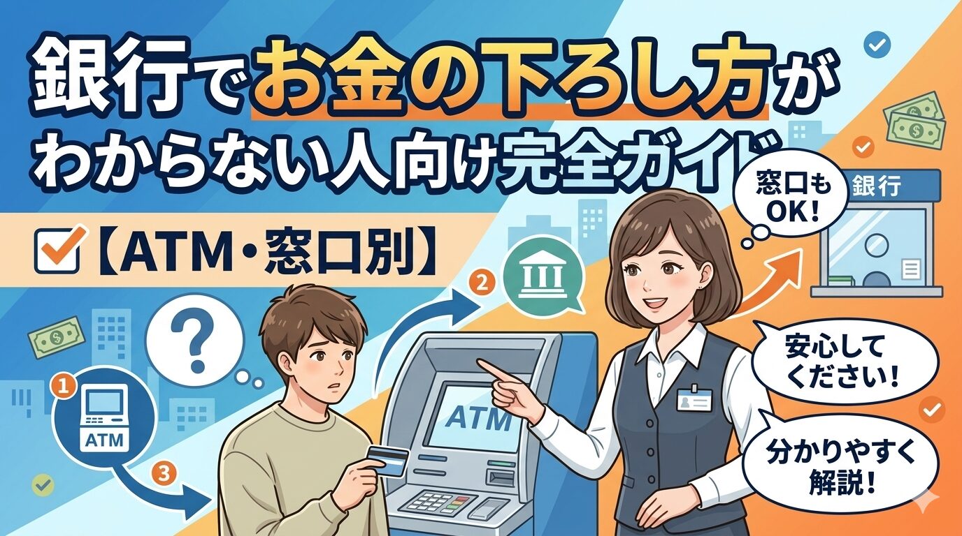 銀行でお金の下ろし方がわからない人向け完全ガイド【ATM・窓口別】