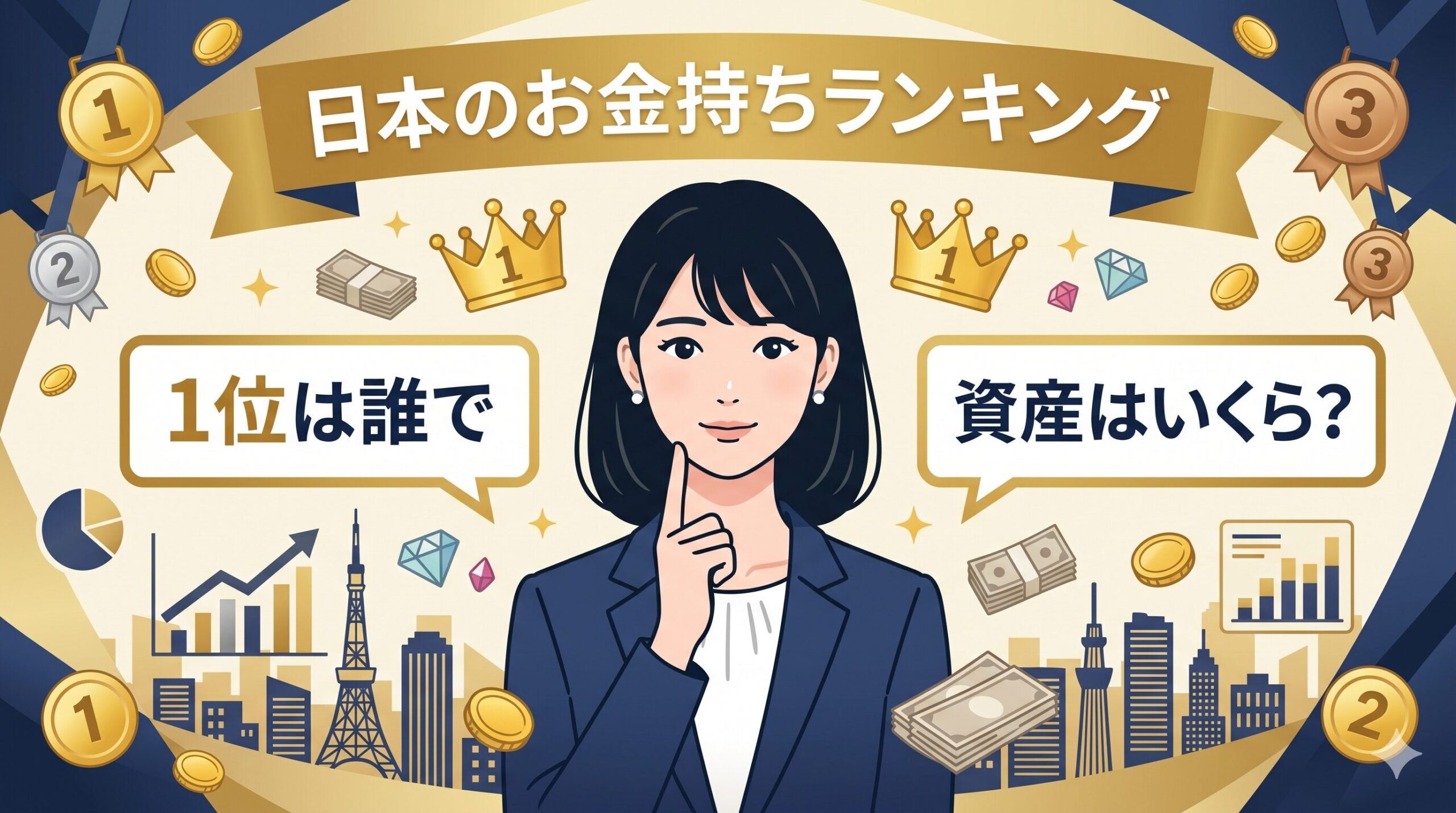 日本のお金持ちランキング｜1位は誰で資産はいくら？