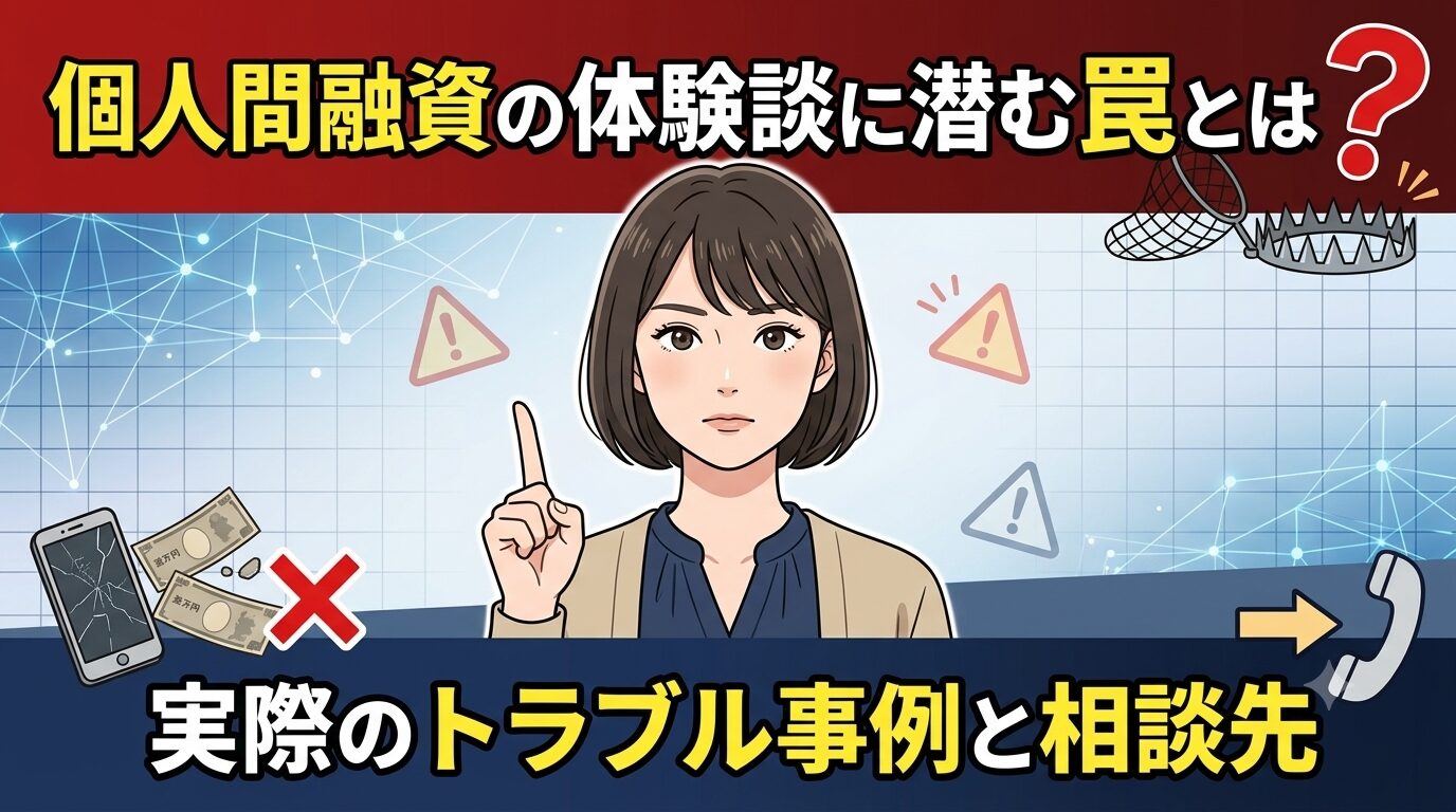 個人間融資の体験談に潜む罠とは？実際のトラブル事例と相談先