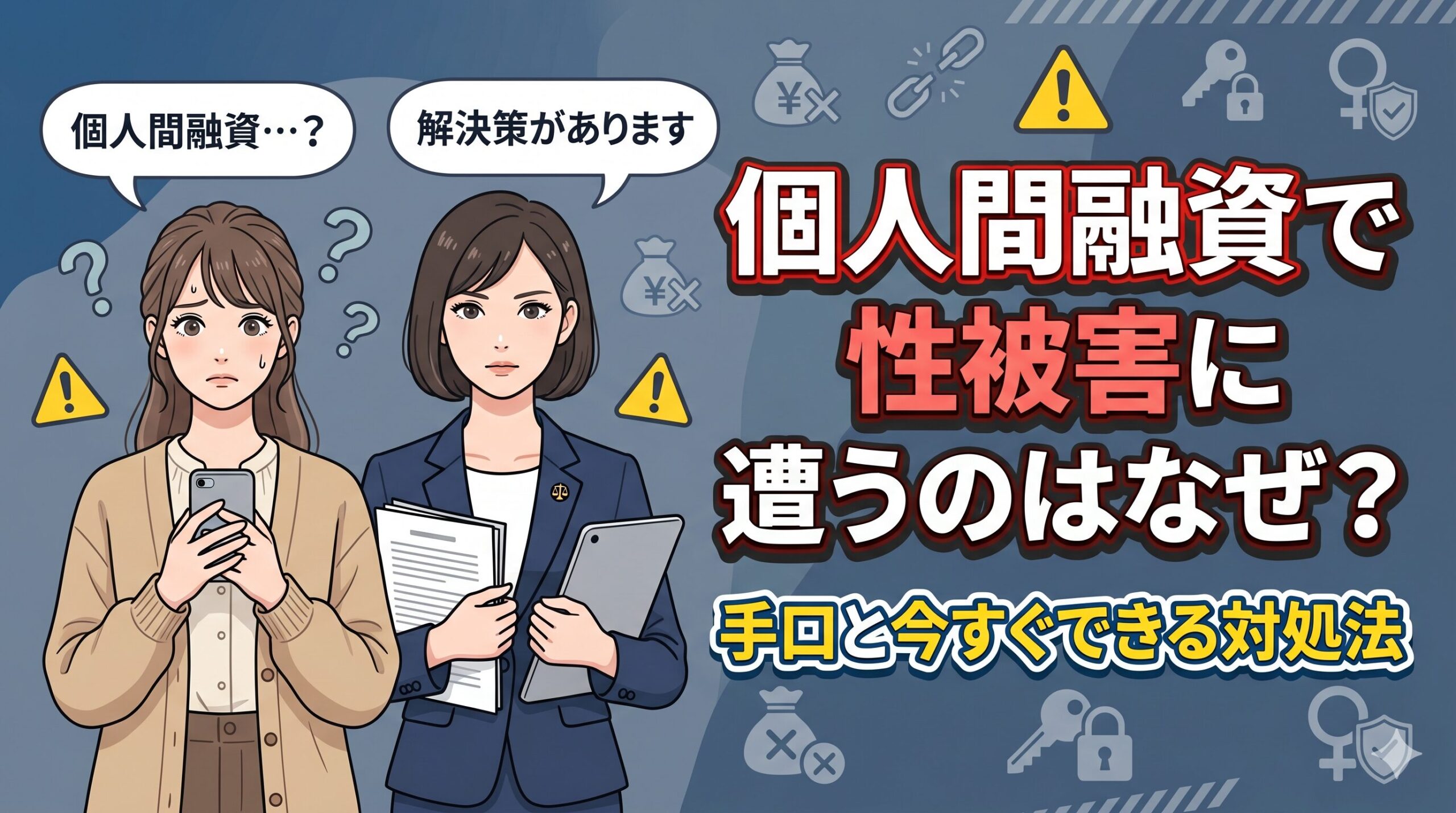 個人間融資で性被害に遭うのはなぜ？手口と今すぐできる対処法