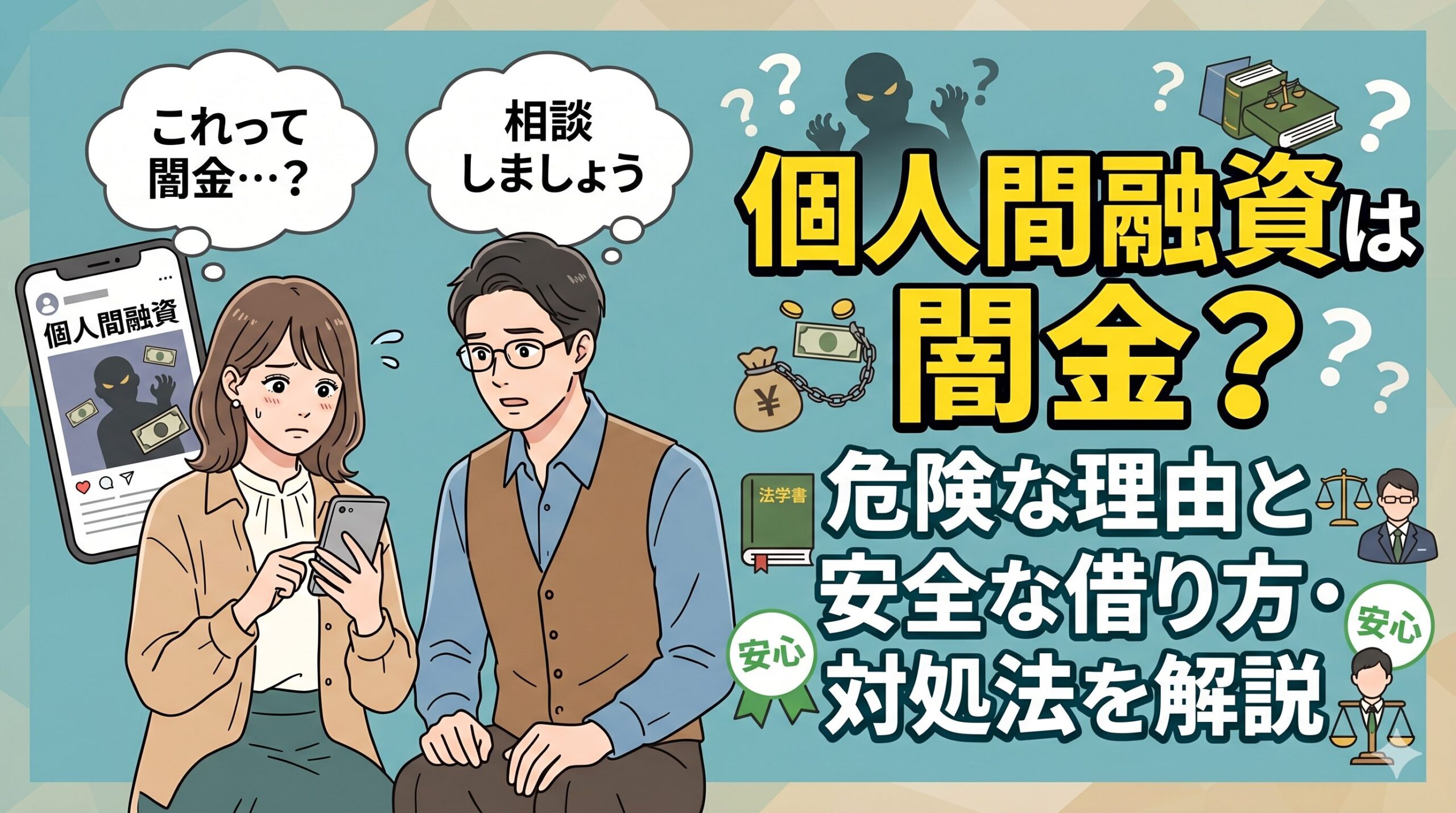 個人間融資は闇金？危険な理由と安全な借り方・対処法を解説