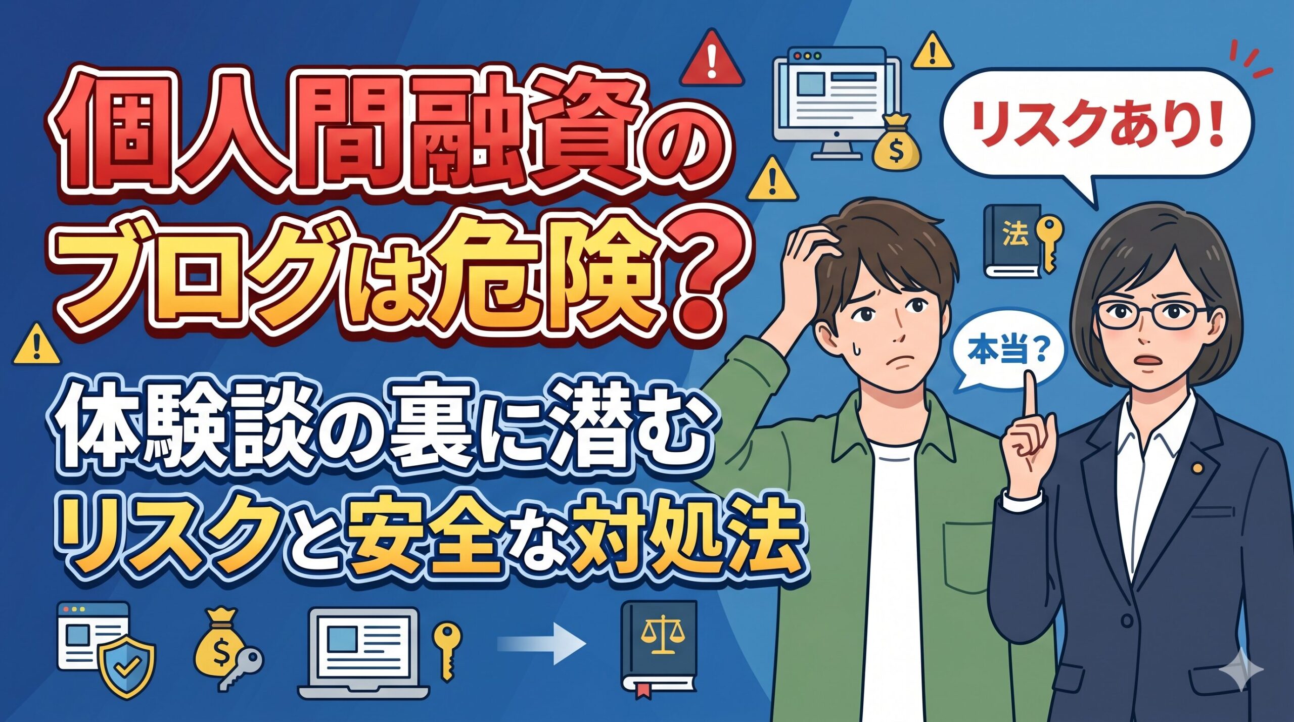 個人間融資のブログは危険？体験談の裏に潜むリスクと安全な対処法