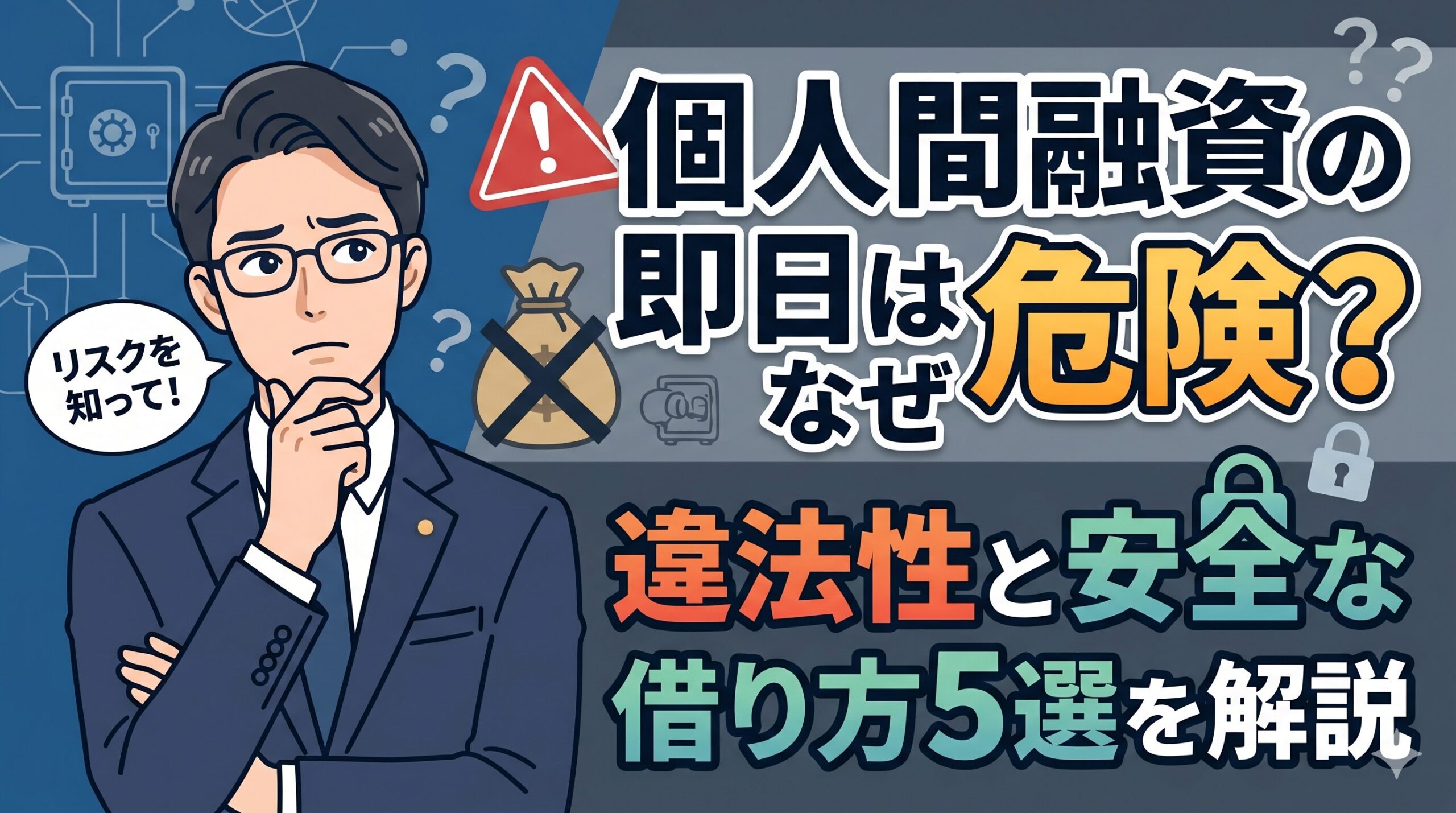 個人間融資の即日はなぜ危険？違法性と安全な借り方5選を解説