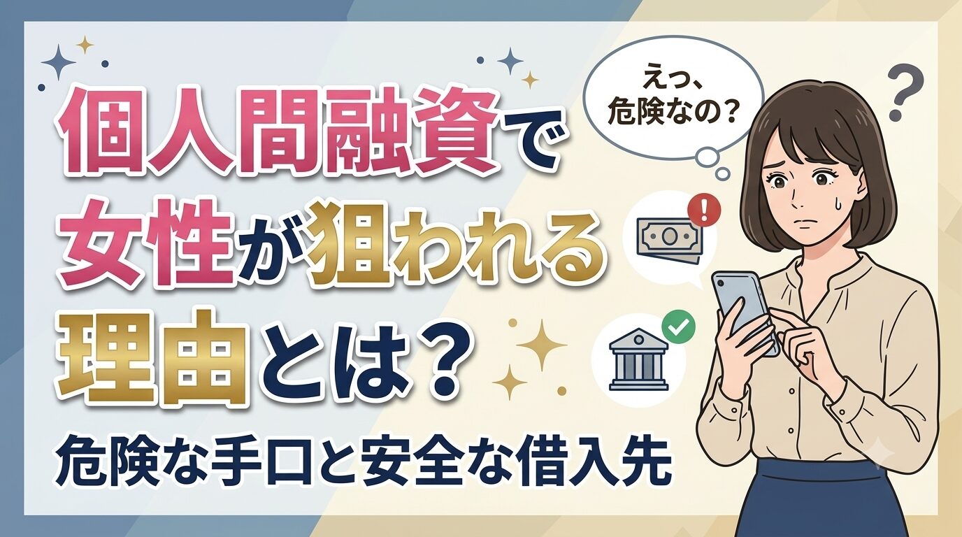 個人間融資で女性が狙われる理由とは？危険な手口と安全な借入先