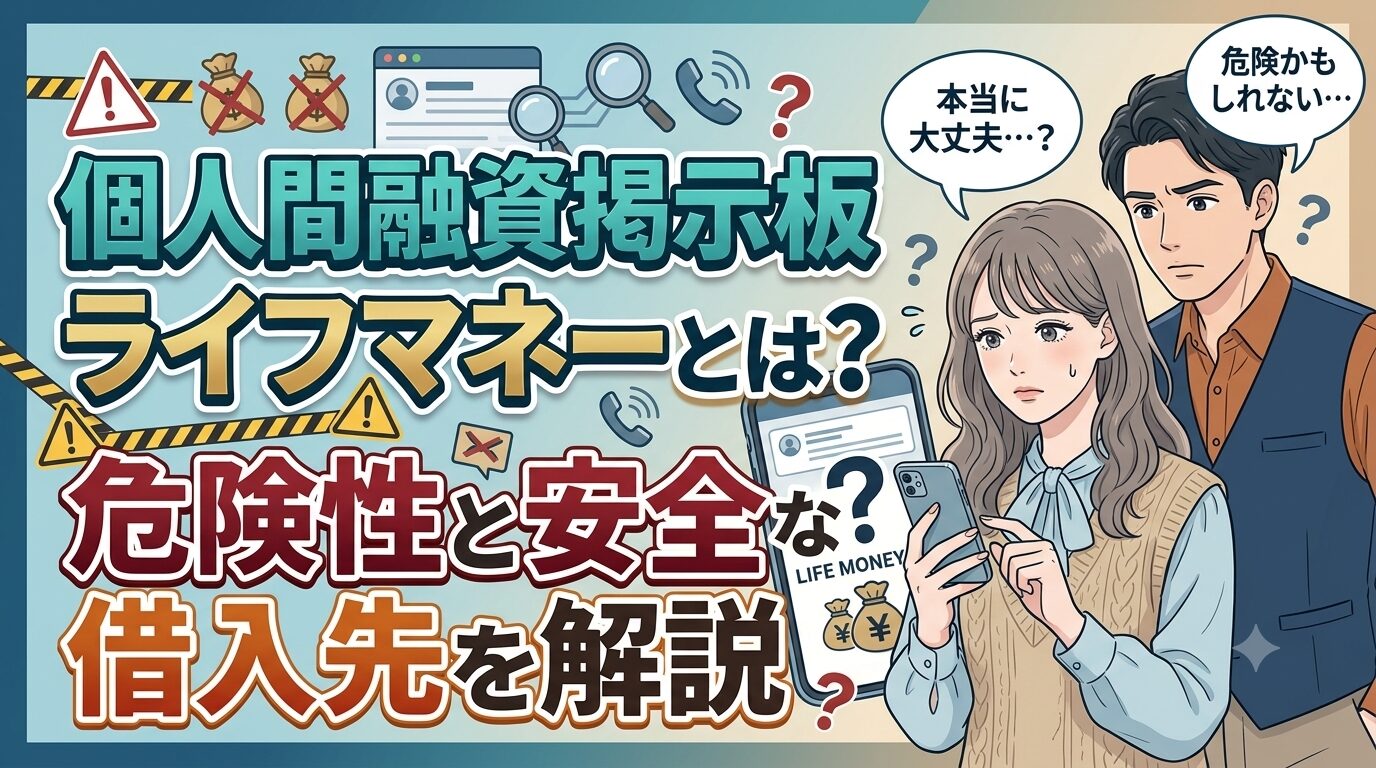 個人間融資掲示板ライフマネーとは？危険性と安全な借入先を解説