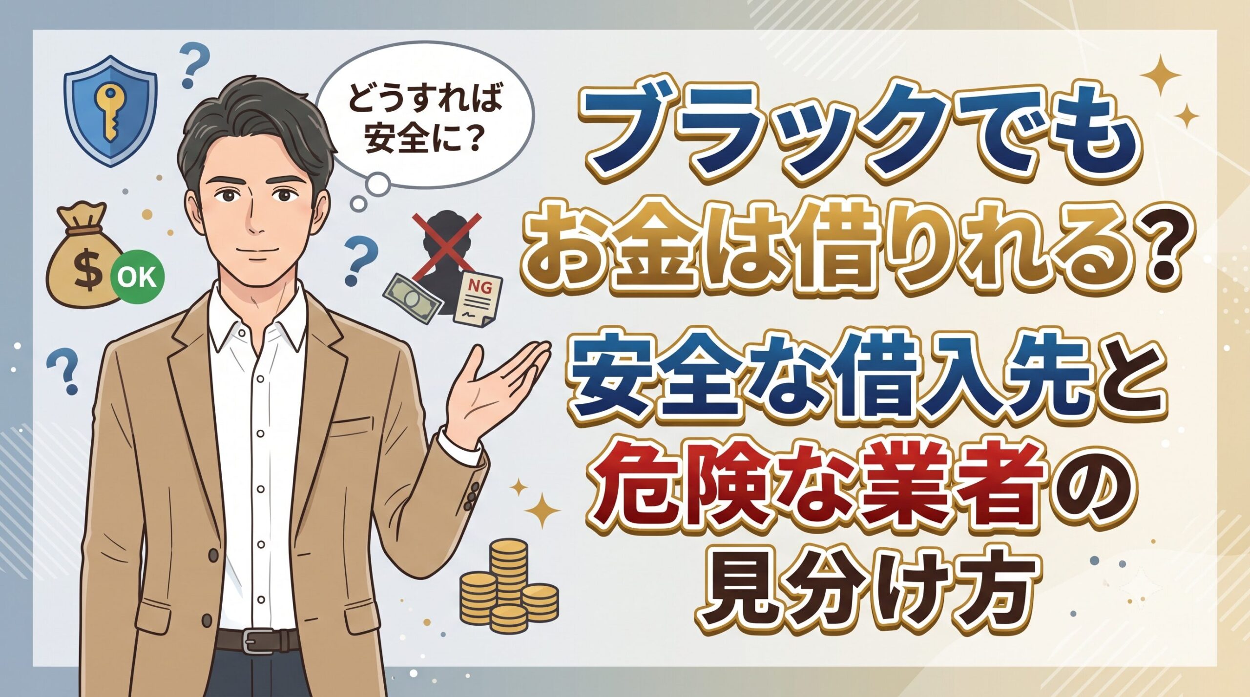 ブラックでもお金は借りれる？安全な借入先と危険な業者の見分け方