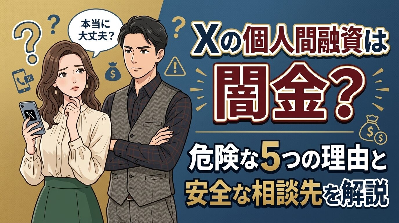 Xの個人間融資は闇金？危険な5つの理由と安全な相談先を解説