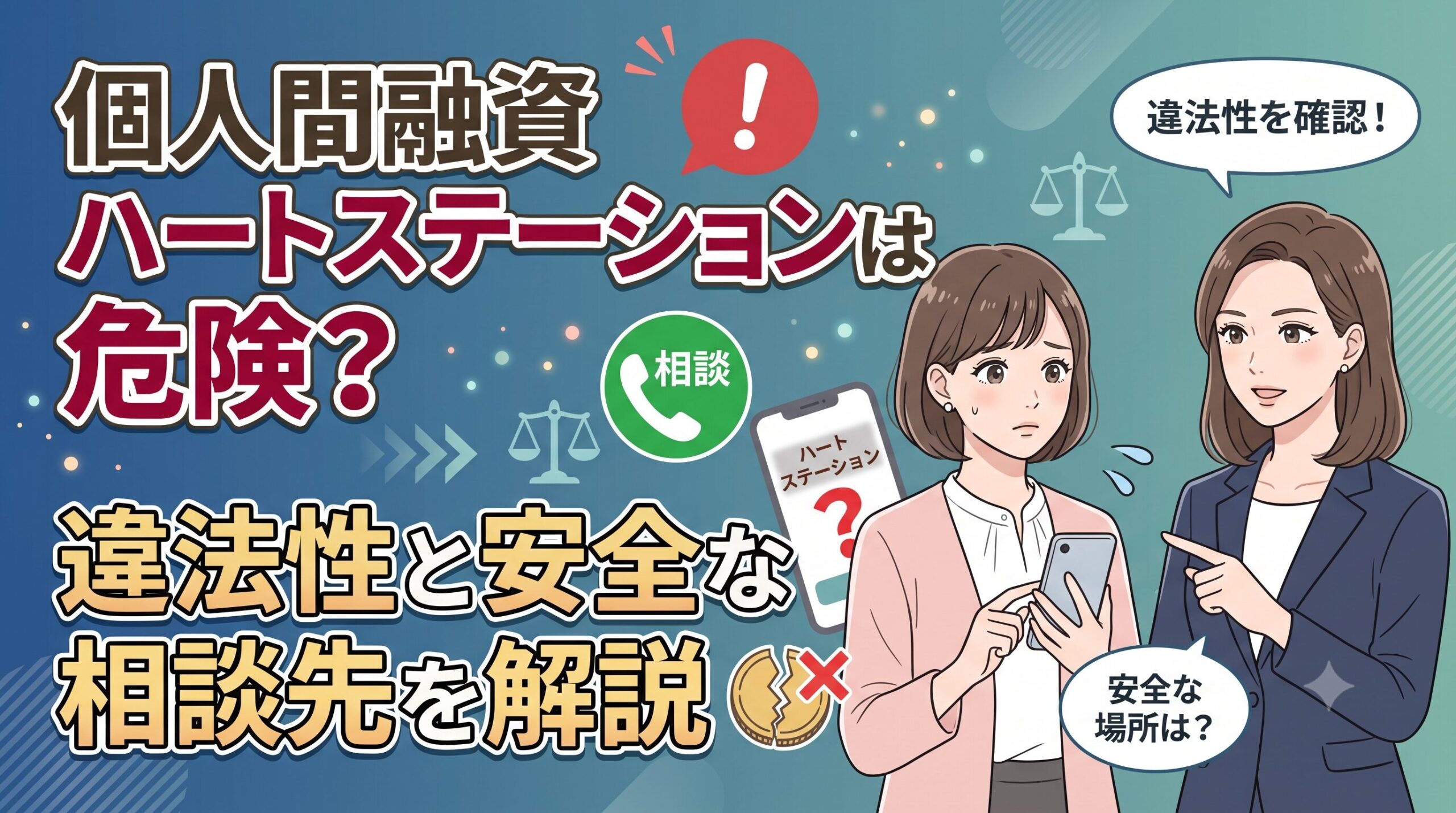 個人間融資ハートステーションは危険？違法性と安全な相談先を解説