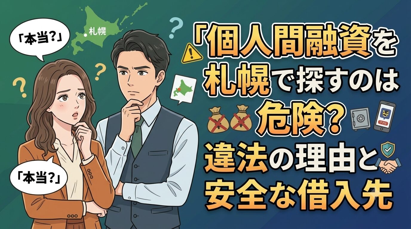個人間融資を札幌で探すのは危険？違法の理由と安全な借入先