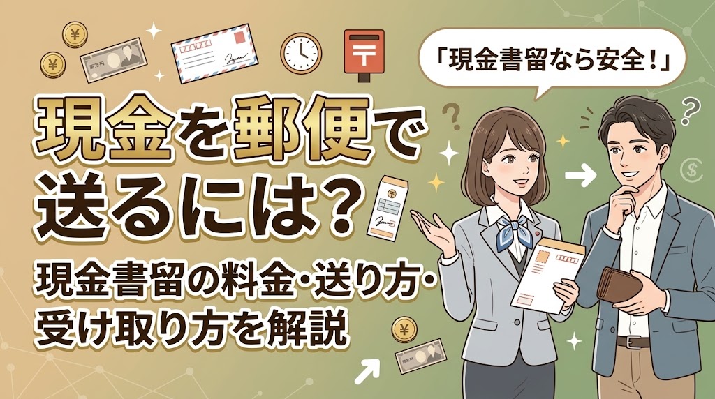 現金を郵便で送るには？現金書留の料金・送り方・受け取り方を解説