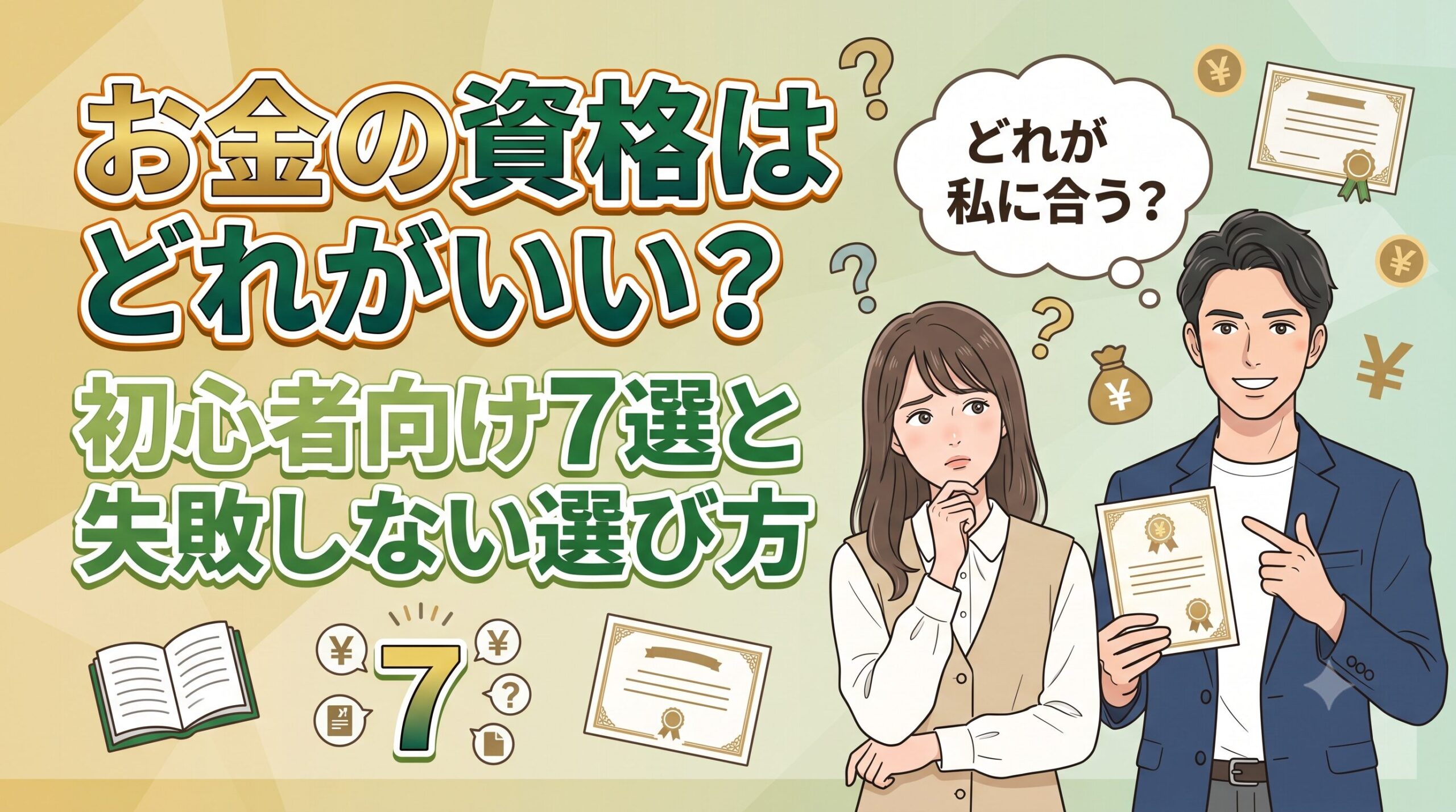 お金の資格はどれがいい？初心者向け7選と失敗しない選び方