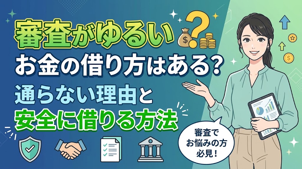 審査がゆるいお金の借り方はある？通らない理由と安全に借りる方法