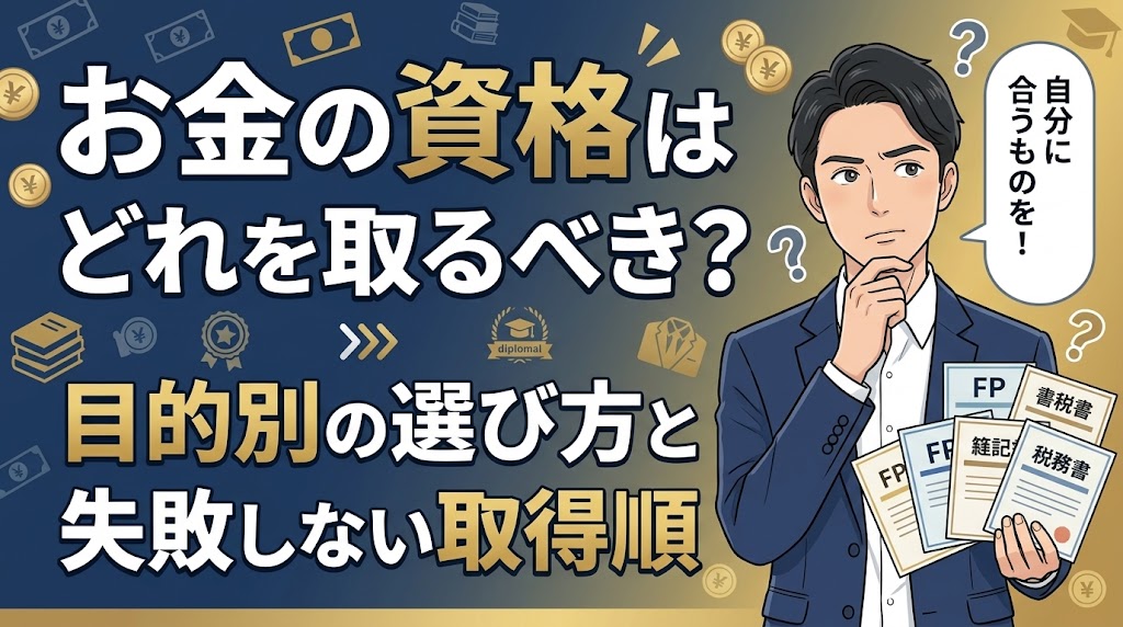 お金の資格はどれを取るべき？目的別の選び方と失敗しない取得順